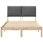 Casa si Gradina - Mobilier - Paturi si accesorii - Paturi - Cadru de pat maro si gri inchis 120 x 200 cm Lemn masiv de pin - Infinity.ro