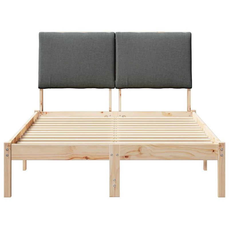 Casa si Gradina - Mobilier - Paturi si accesorii - Paturi - Cadru de pat maro si gri inchis 120 x 200 cm Lemn masiv de pin - Infinity.ro