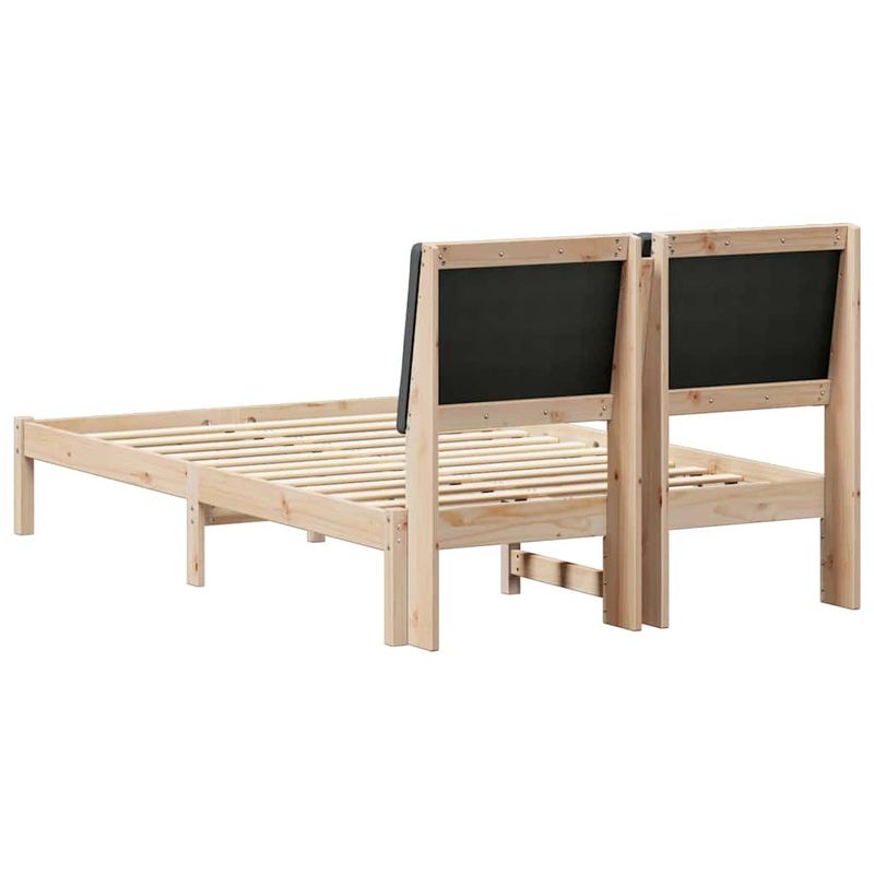 Casa si Gradina - Mobilier - Paturi si accesorii - Paturi - Cadru de pat maro si gri inchis 120 x 200 cm Lemn masiv de pin - Infinity.ro