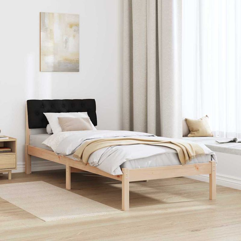 Casa si Gradina - Mobilier - Paturi si accesorii - Paturi - Cadru de pat Maro si negru 80 x 200 cm Lemn masiv de pin - Infinity.ro