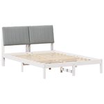 Casa si Gradina - Mobilier - Paturi si accesorii - Paturi - Cadru de pat Gri deschis 140 x 190 cm Lemn de pin masiv - Infinity.ro