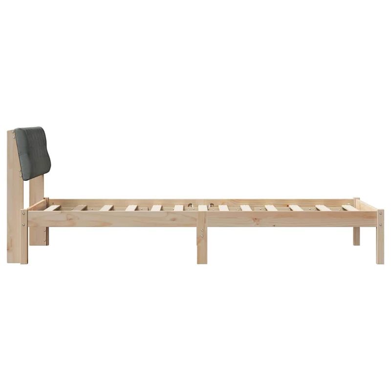 Casa si Gradina - Mobilier - Paturi si accesorii - Paturi - Cadru de pat maro si gri inchis 90 x 190 cm Lemn masiv de pin - Infinity.ro