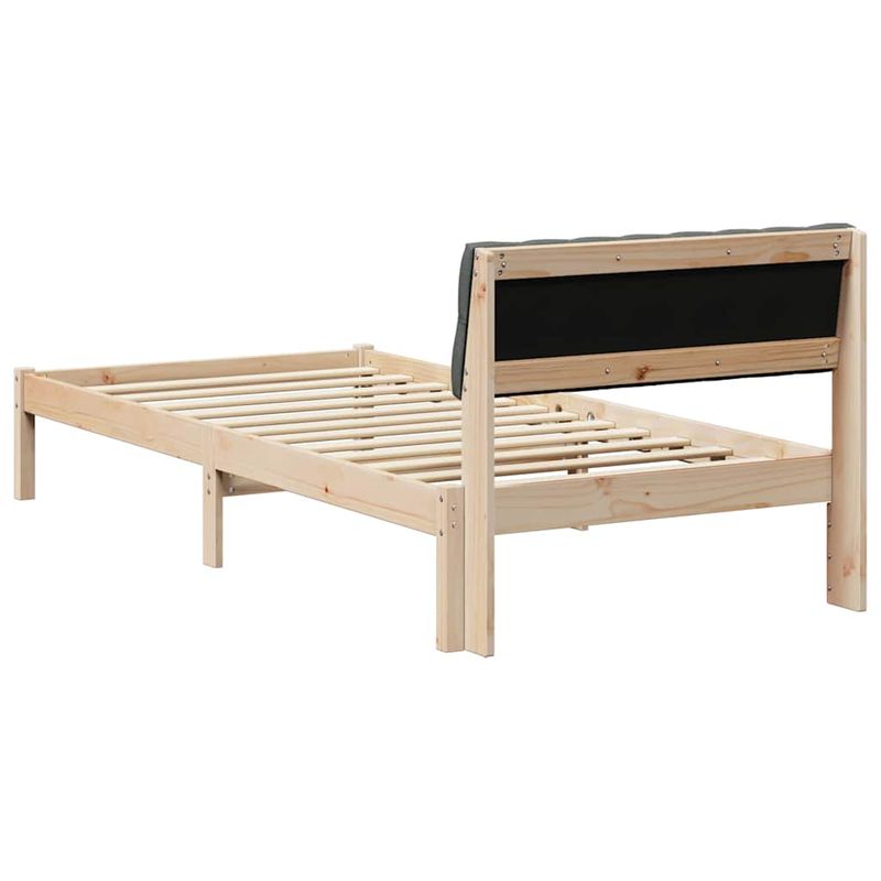 Casa si Gradina - Mobilier - Paturi si accesorii - Paturi - Cadru de pat maro si gri inchis 90 x 190 cm Lemn masiv de pin - Infinity.ro