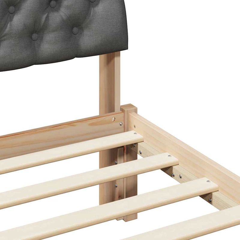 Casa si Gradina - Mobilier - Paturi si accesorii - Paturi - Cadru de pat maro si gri inchis 90 x 190 cm Lemn masiv de pin - Infinity.ro