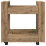 Casa si Gradina - Mobilier - Organizare si depozitare - Cutii depozitare - Carucior Birou Stejar Artizanal 60 x 45 x 60 cm Lemn compozit - Infinity.ro