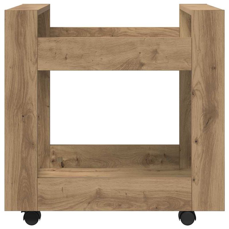 Casa si Gradina - Mobilier - Organizare si depozitare - Cutii depozitare - Carucior Birou Stejar Artizanal 60 x 45 x 60 cm Lemn compozit - Infinity.ro