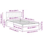 Casa si Gradina - Mobilier - Paturi si accesorii - Paturi - Cadru de pat Maro si negru 100 x 200 cm Lemn masiv de pin - Infinity.ro