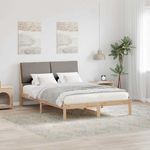 Casa si Gradina - Mobilier - Paturi si accesorii - Paturi - Cadru de pat Maroniu si taupe 140 x 200 cm Lemn masiv de pin - Infinity.ro