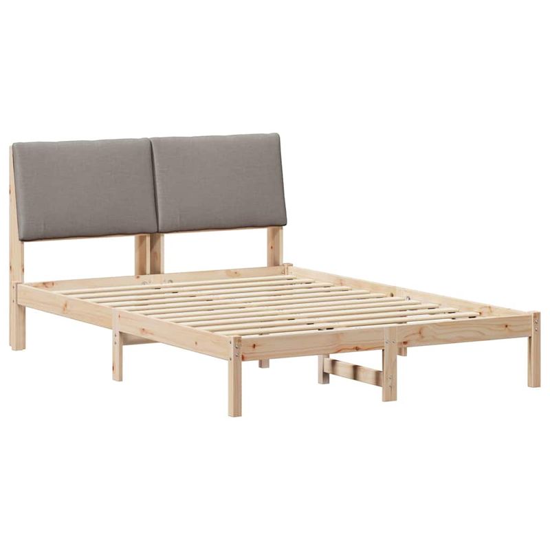 Casa si Gradina - Mobilier - Paturi si accesorii - Paturi - Cadru de pat Maroniu si taupe 140 x 200 cm Lemn masiv de pin - Infinity.ro