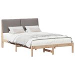 Casa si Gradina - Mobilier - Paturi si accesorii - Paturi - Cadru de pat Maroniu si taupe 140 x 200 cm Lemn masiv de pin - Infinity.ro