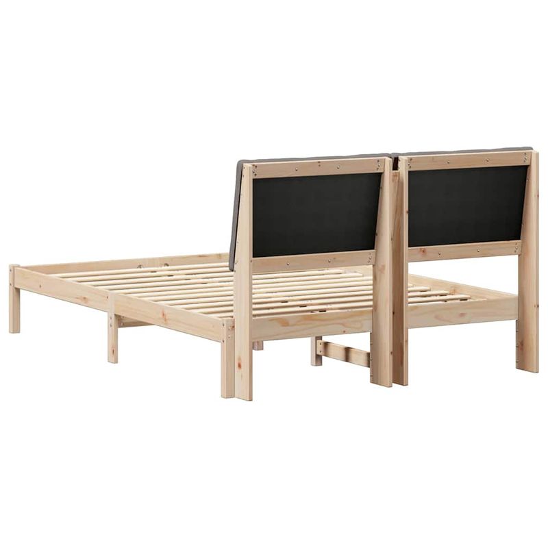 Casa si Gradina - Mobilier - Paturi si accesorii - Paturi - Cadru de pat Maroniu si taupe 140 x 200 cm Lemn masiv de pin - Infinity.ro