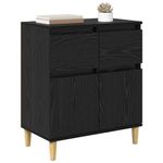 Casa si Gradina - Mobilier - Comode si corpuri - Comode - Bufet cu sertar Stejar Negru 60 x 35 x 70 cm Lemn compozit - Infinity.ro
