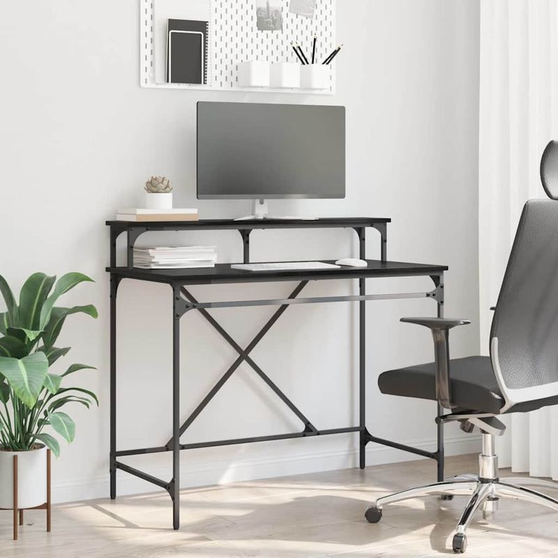 Casa si Gradina - Mobilier - Mese si birouri - Birouri - Birou Stejar Negru 100 x 50 x 90 cm Lemn compozit - Infinity.ro