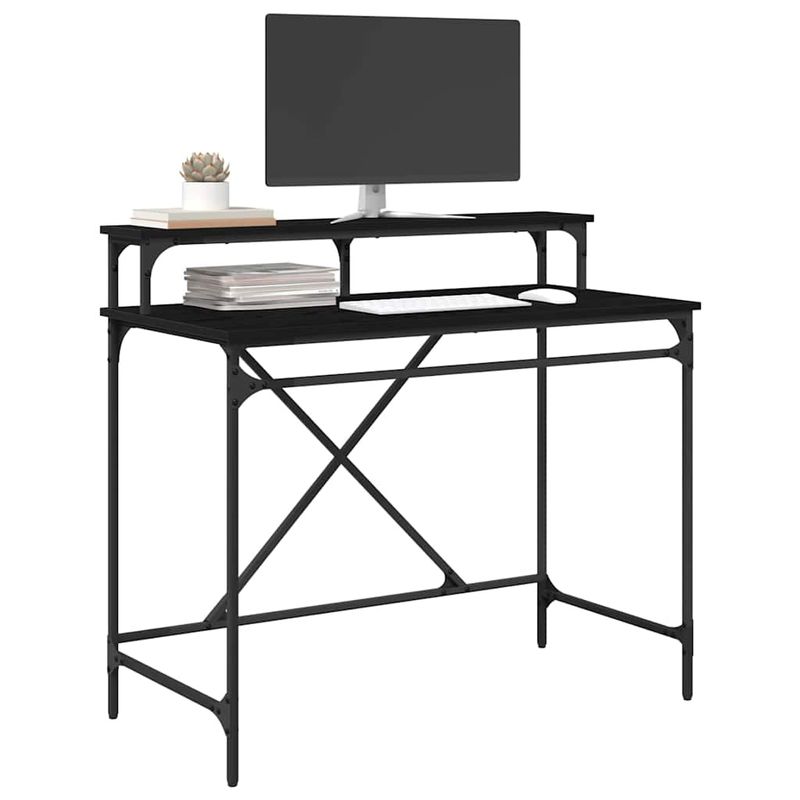 Casa si Gradina - Mobilier - Mese si birouri - Birouri - Birou Stejar Negru 100 x 50 x 90 cm Lemn compozit - Infinity.ro
