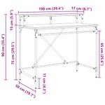 Casa si Gradina - Mobilier - Mese si birouri - Birouri - Birou Stejar Negru 100 x 50 x 90 cm Lemn compozit - Infinity.ro
