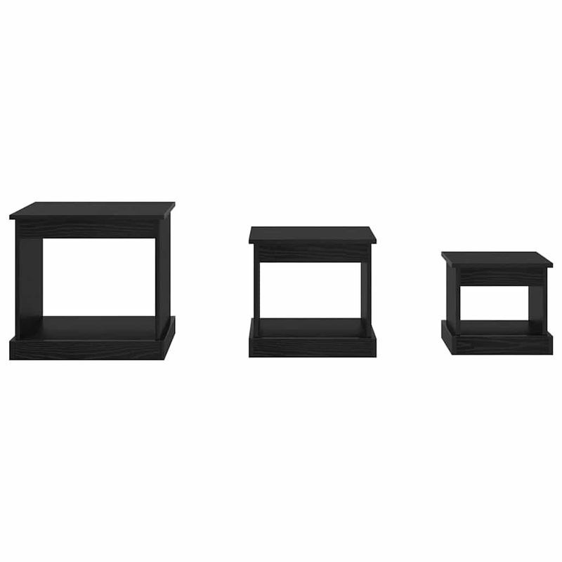 Casa si Gradina - Mobilier - Mese si birouri - Masute de cafea - Masa de cafea 3 pcs Stejar Negru Lemn compozit - Infinity.ro