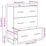 Casa si Gradina - Mobilier - Comode si corpuri - Comode - Bufet cu sertar Stejar Artizanal 69,5 x 34 x 90 cm - Infinity.ro