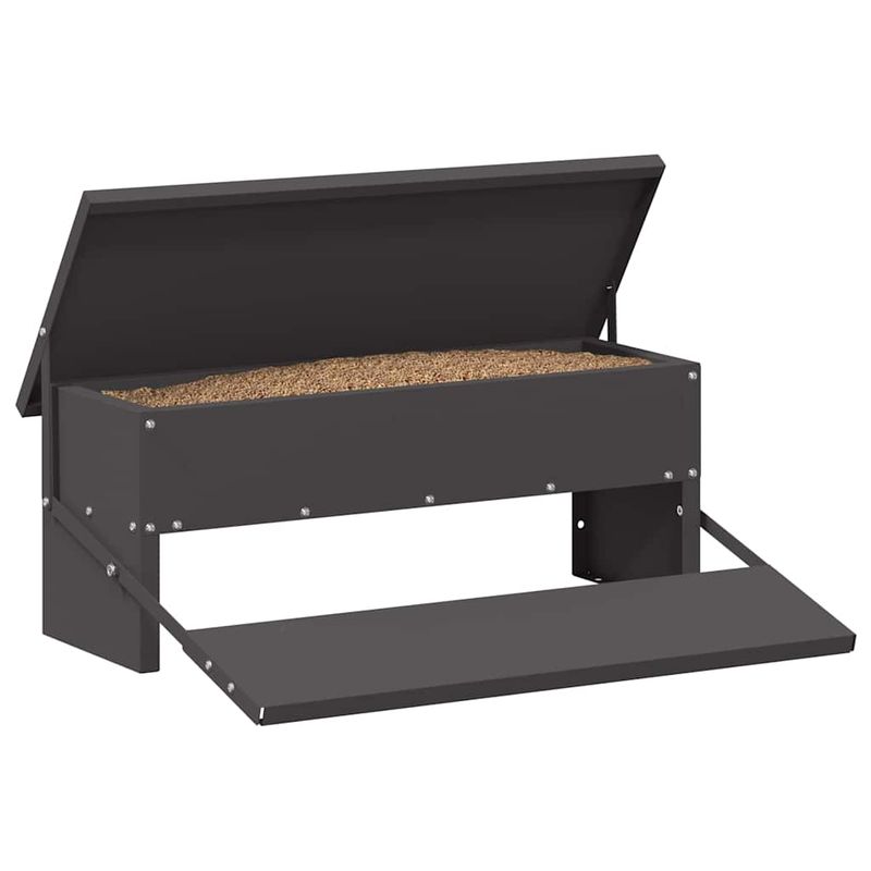 Petshop - Accesorii petshop - Castroane si adapatori - Hranitor cu pedale pentru pui Negru 48,5 x 39,5 x 19 cm - Infinity.ro