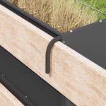 Petshop - Accesorii petshop - Castroane si adapatori - Feeder pentru Fan Negru 71 x 33 x 70 cm Otel Laminat la Rece - Infinity.ro