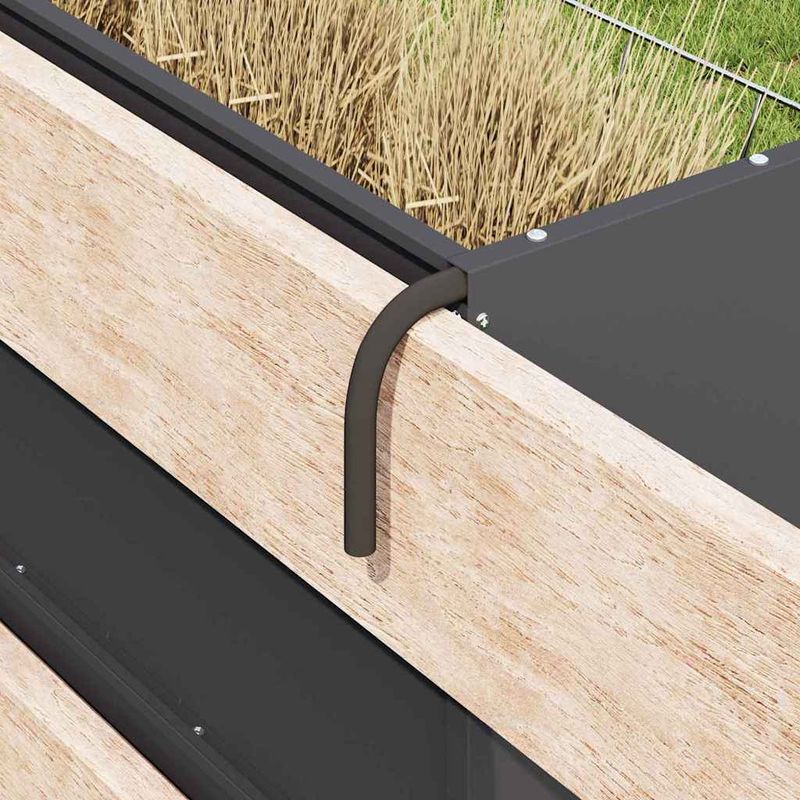 Petshop - Accesorii petshop - Castroane si adapatori - Feeder pentru Fan Negru 71 x 33 x 70 cm Otel Laminat la Rece - Infinity.ro