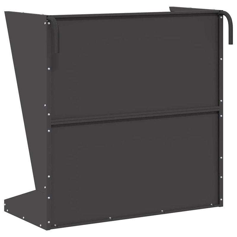 Petshop - Accesorii petshop - Castroane si adapatori - Feeder pentru Fan Negru 71 x 33 x 70 cm Otel Laminat la Rece - Infinity.ro