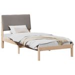 Casa si Gradina - Mobilier - Paturi si accesorii - Paturi - Cadru de pat Maroniu si taupe 90 x 190 cm Lemn masiv de pin - Infinity.ro