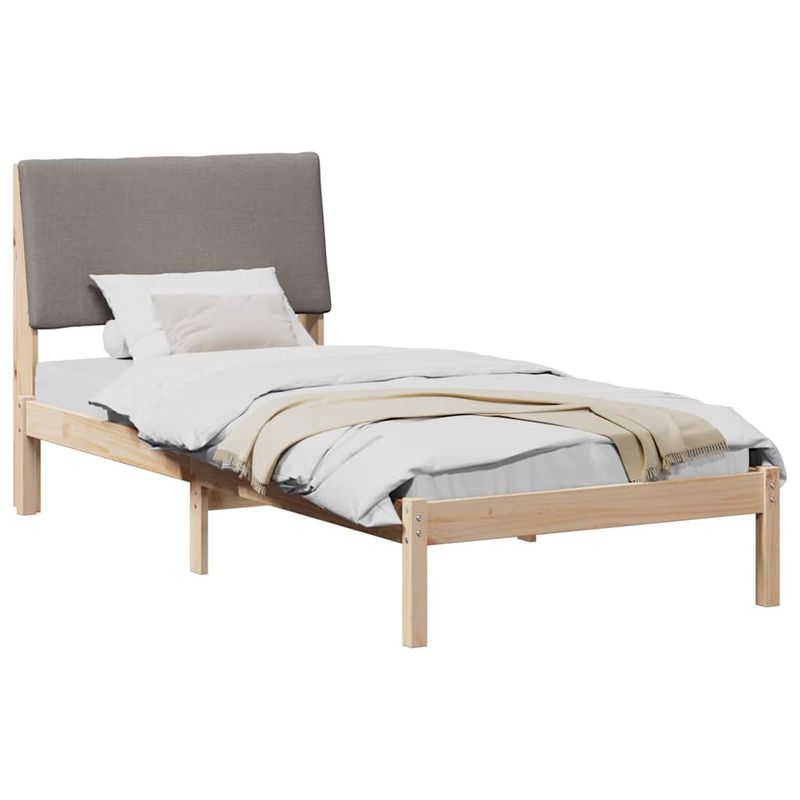 Casa si Gradina - Mobilier - Paturi si accesorii - Paturi - Cadru de pat Maroniu si taupe 90 x 190 cm Lemn masiv de pin - Infinity.ro