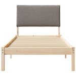 Casa si Gradina - Mobilier - Paturi si accesorii - Paturi - Cadru de pat Maroniu si taupe 90 x 190 cm Lemn masiv de pin - Infinity.ro