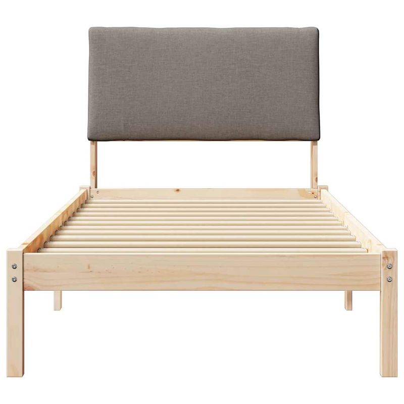 Casa si Gradina - Mobilier - Paturi si accesorii - Paturi - Cadru de pat Maroniu si taupe 90 x 190 cm Lemn masiv de pin - Infinity.ro