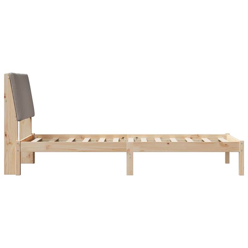 Casa si Gradina - Mobilier - Paturi si accesorii - Paturi - Cadru de pat Maroniu si taupe 90 x 190 cm Lemn masiv de pin - Infinity.ro