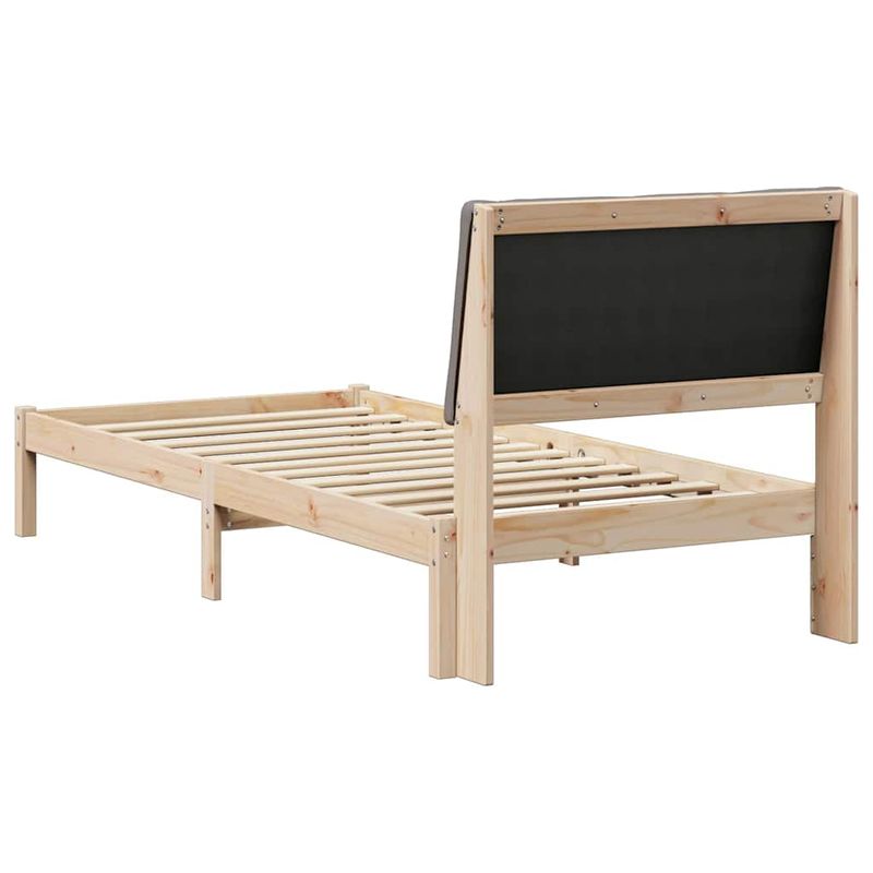 Casa si Gradina - Mobilier - Paturi si accesorii - Paturi - Cadru de pat Maroniu si taupe 90 x 190 cm Lemn masiv de pin - Infinity.ro