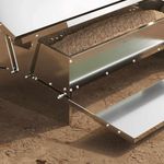 Petshop - Accesorii petshop - Castroane si adapatori - Hranitor cu pedale pentru pui Argintiu 75 x 53 x 20,5 cm - Infinity.ro