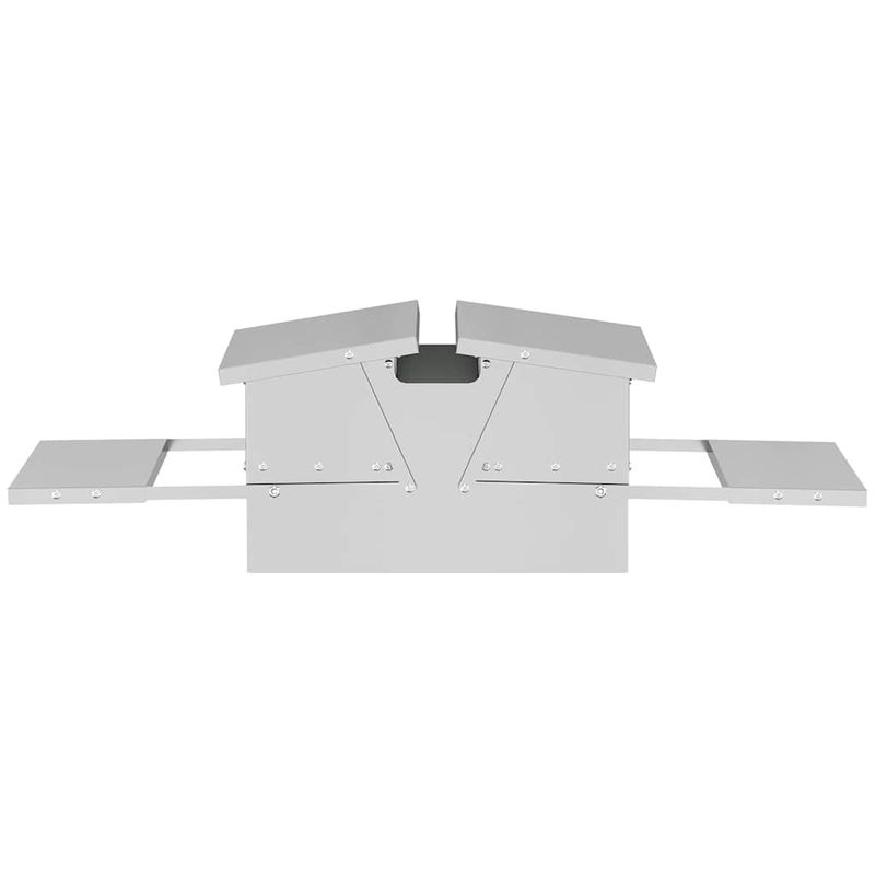 Petshop - Accesorii petshop - Castroane si adapatori - Hranitor cu pedale pentru pui Argintiu 75 x 53 x 20,5 cm - Infinity.ro