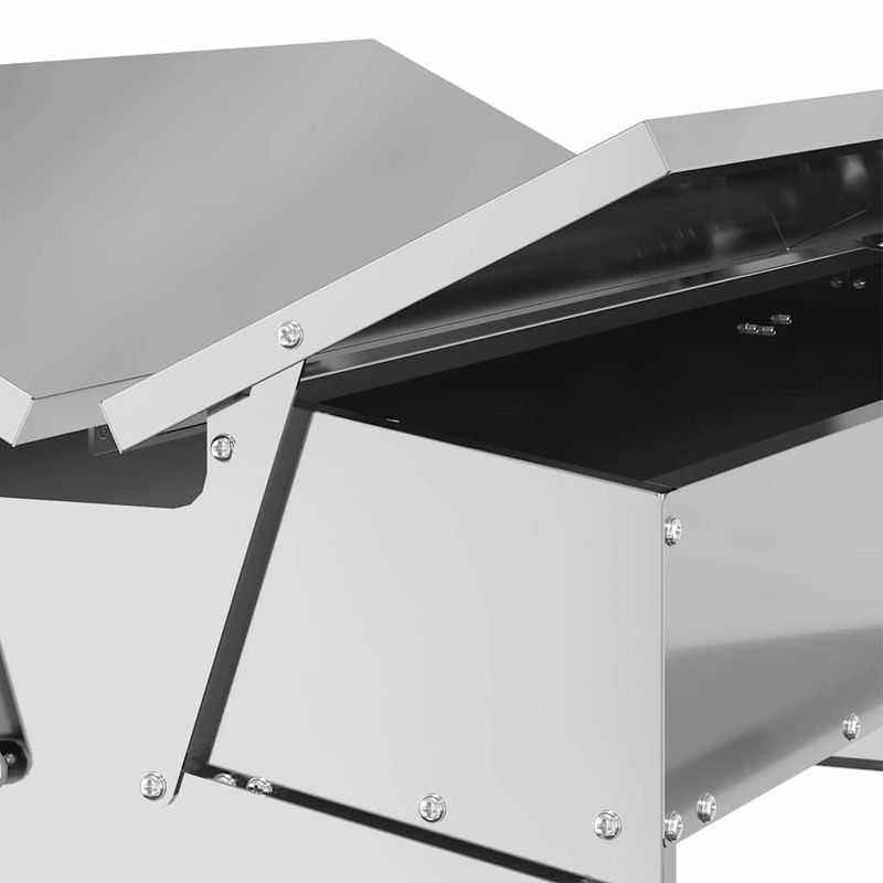 Petshop - Accesorii petshop - Castroane si adapatori - Hranitor cu pedale pentru pui Argintiu 75 x 53 x 20,5 cm - Infinity.ro