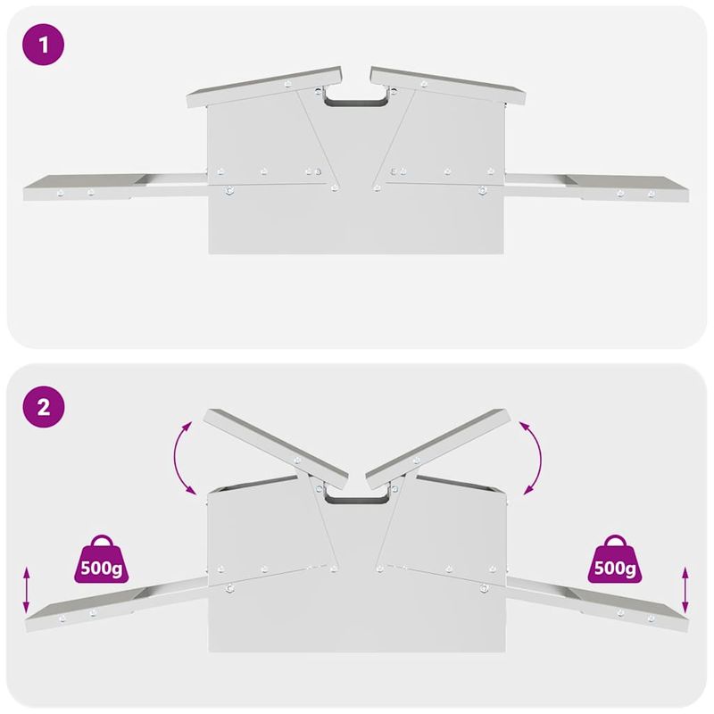 Petshop - Accesorii petshop - Castroane si adapatori - Hranitor cu pedale pentru pui Argintiu 75 x 53 x 20,5 cm - Infinity.ro