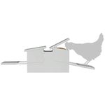 Petshop - Accesorii petshop - Castroane si adapatori - Hranitor cu pedale pentru pui Argintiu 75 x 53 x 20,5 cm - Infinity.ro