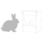 Petshop - Accesorii petshop - Castroane si adapatori - Urmarire pentru iepuri Negru 20 x 12,5 x 25 cm - Infinity.ro