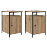 Casa si Gradina - Mobilier - Comode si corpuri - Noptiere - Noptiera 2 pcs Stejar Artizanal 40 x 42 x 60cm - Infinity.ro