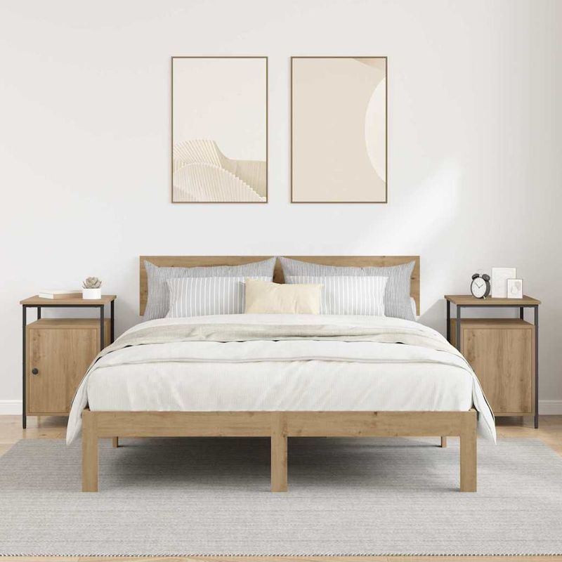 Casa si Gradina - Mobilier - Comode si corpuri - Noptiere - Noptiera 2 pcs Stejar Artizanal 40 x 42 x 60cm - Infinity.ro