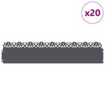 Casa si Gradina - Gradina si terasa - Garduri, panouri si accesorii - Borduri pentru gazon 20 pcs Antracit 103 x 0,05 x 22 cm Otel - Infinity.ro