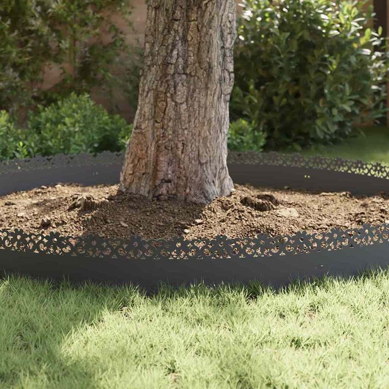 Casa si Gradina - Gradina si terasa - Garduri, panouri si accesorii - Borduri pentru gazon 20 pcs Antracit 103 x 0,05 x 22 cm Otel - Infinity.ro