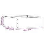 Casa si Gradina - Gradina si terasa - Garduri, panouri si accesorii - Margine pentru gazon 6 pcs Argintiu 40 x 40 x 13 cm - Infinity.ro