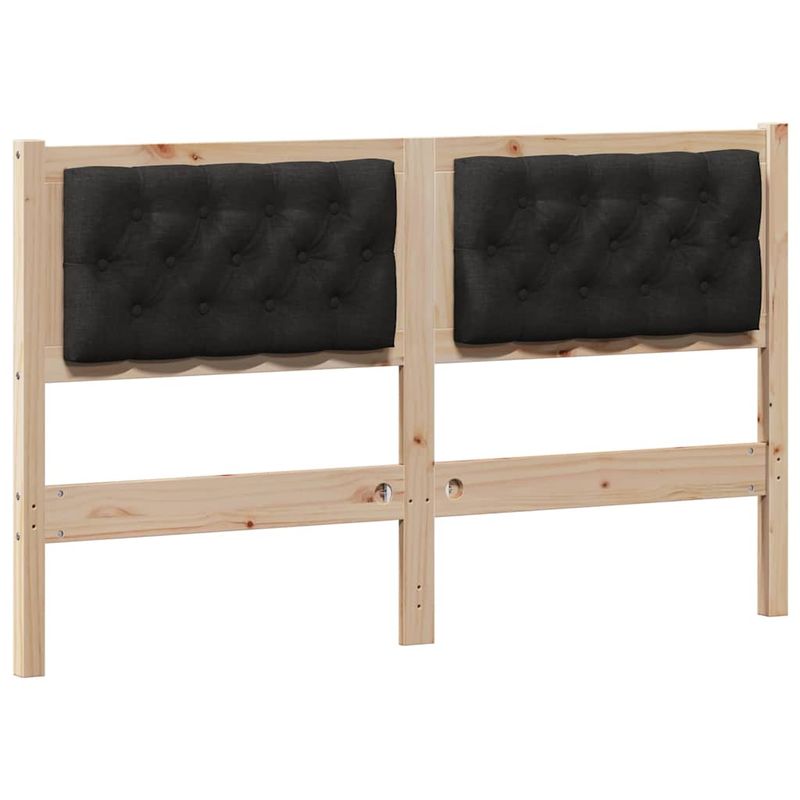Casa si Gradina - Mobilier - Paturi si accesorii - Accesorii paturi - Tablie cu butoane din cristal tuftata gri inchis 200 cm din catifea - Infinity.ro