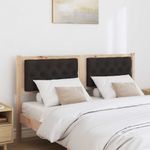 Casa si Gradina - Mobilier - Paturi si accesorii - Accesorii paturi - Tablie cu butoane din cristal tuftata gri inchis 200 cm din catifea - Infinity.ro