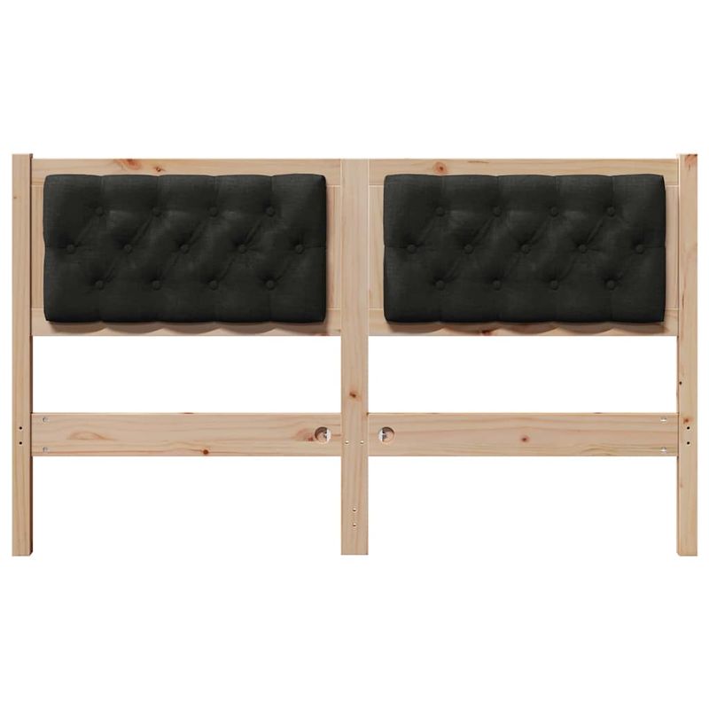 Casa si Gradina - Mobilier - Paturi si accesorii - Accesorii paturi - Tablie cu butoane din cristal tuftata gri inchis 200 cm din catifea - Infinity.ro