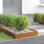 Casa si Gradina - Gradina si terasa - Garduri, panouri si accesorii - Margine pentru gazon 6 pcs Ruginit 60 x 60 x 13 cm - Infinity.ro