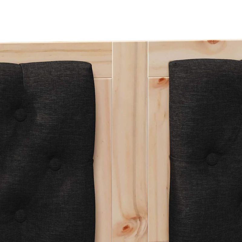 Casa si Gradina - Mobilier - Paturi si accesorii - Accesorii paturi - Tablie cu butoane din cristal tuftata gri inchis 200 cm din catifea - Infinity.ro