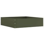 Casa si Gradina - Gradina si terasa - Garduri, panouri si accesorii - Margine pentru gazon Olivengrønn 50 x 50 x 13 cm Otel - Infinity.ro