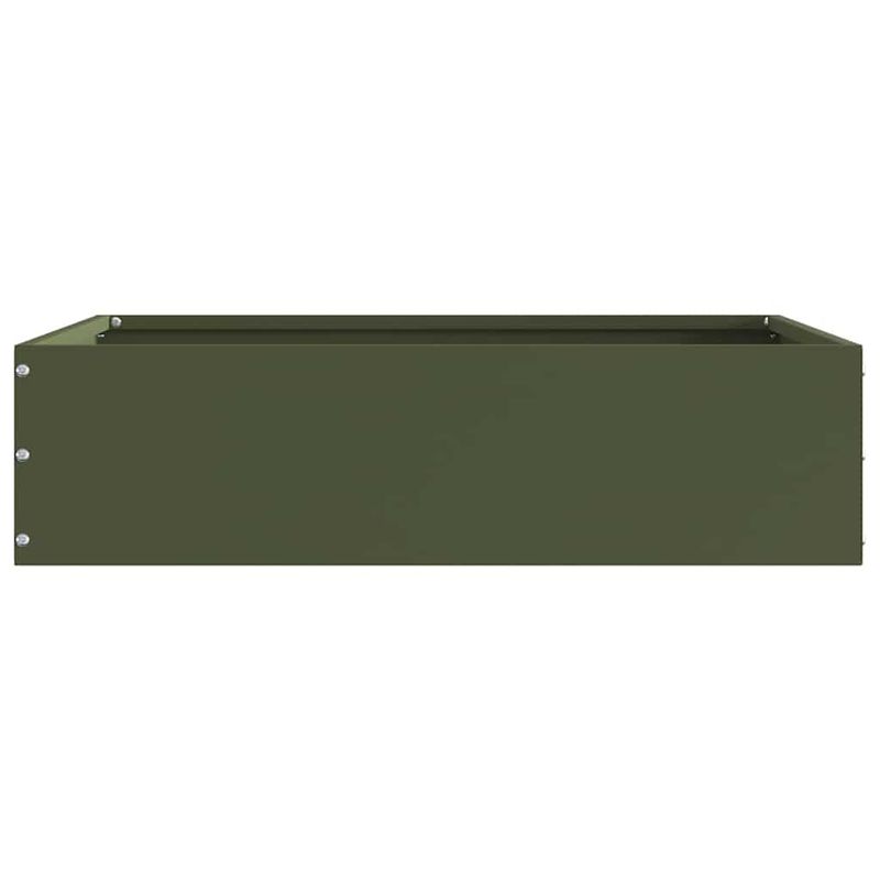 Casa si Gradina - Gradina si terasa - Garduri, panouri si accesorii - Margine pentru gazon Olivengrønn 50 x 50 x 13 cm Otel - Infinity.ro