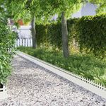 Casa si Gradina - Gradina si terasa - Garduri, panouri si accesorii - Borduri pentru gazon 20 pcs Alb 103 x 0,05 x 22 cm Otel - Infinity.ro